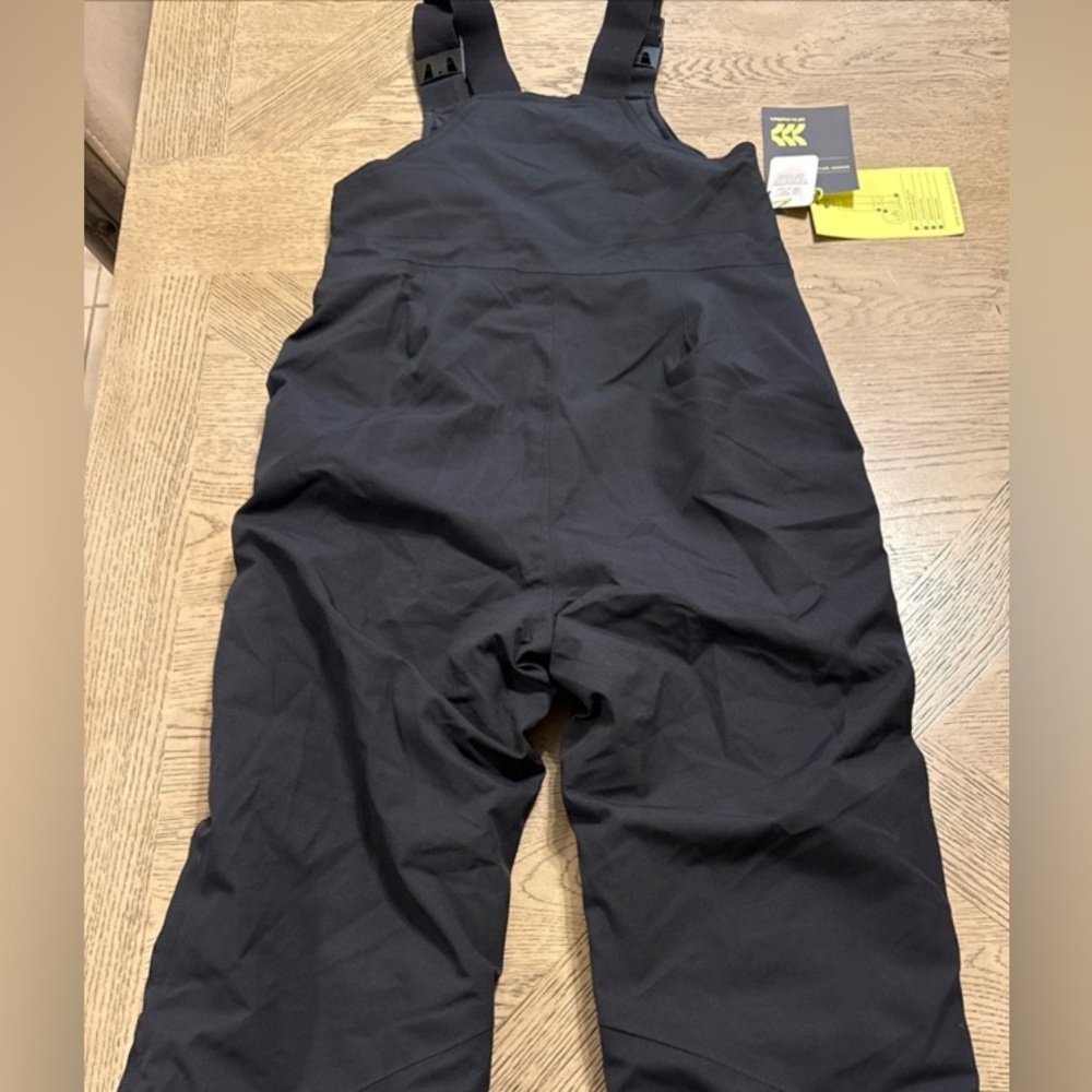All in Motion Kids Black Snow Bib Overalls, Unisex Size 8